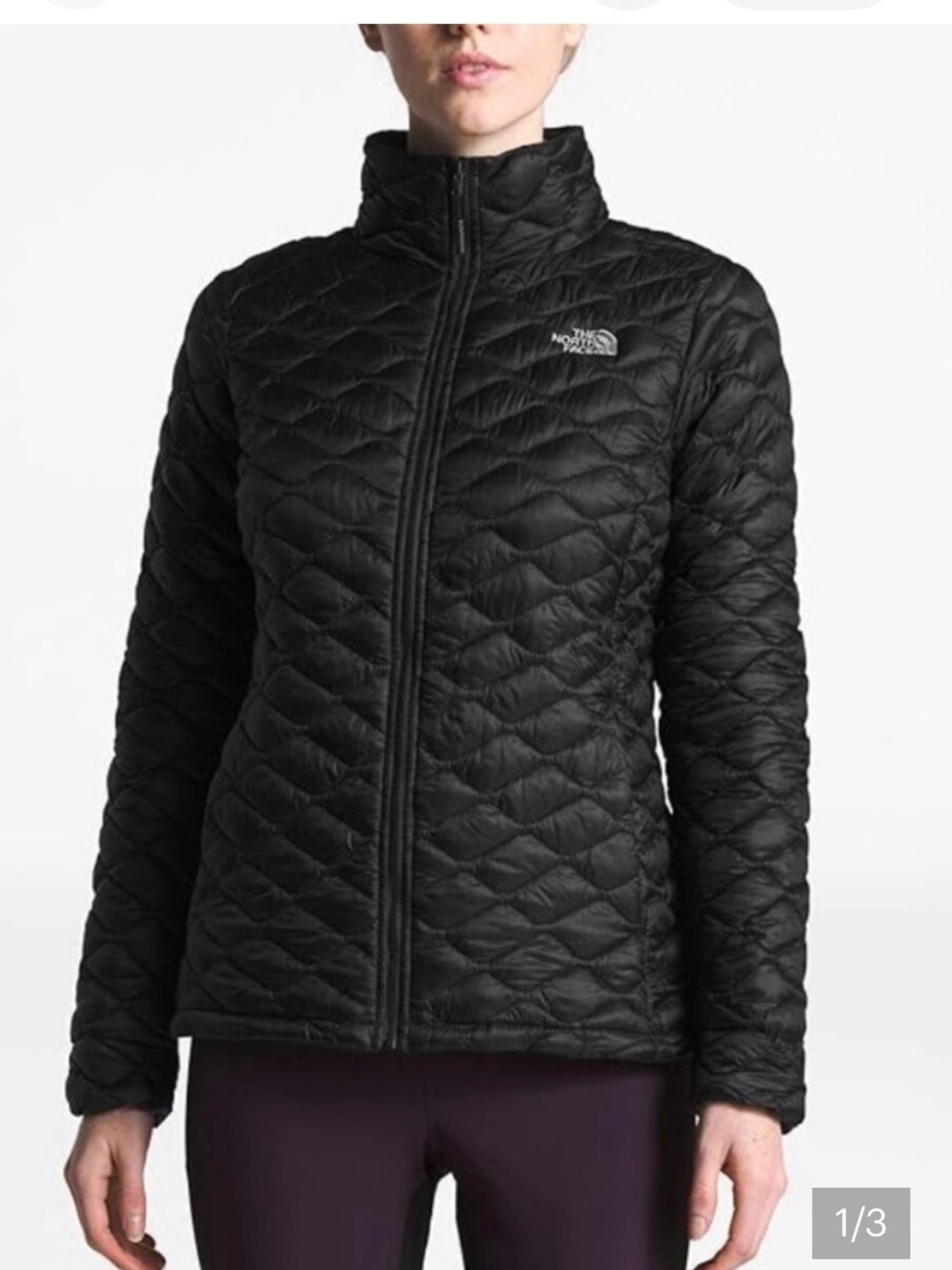 The North Face ThermoBall Women’s Black Full Zip Quilted Puffer Jacket Sz S/P
